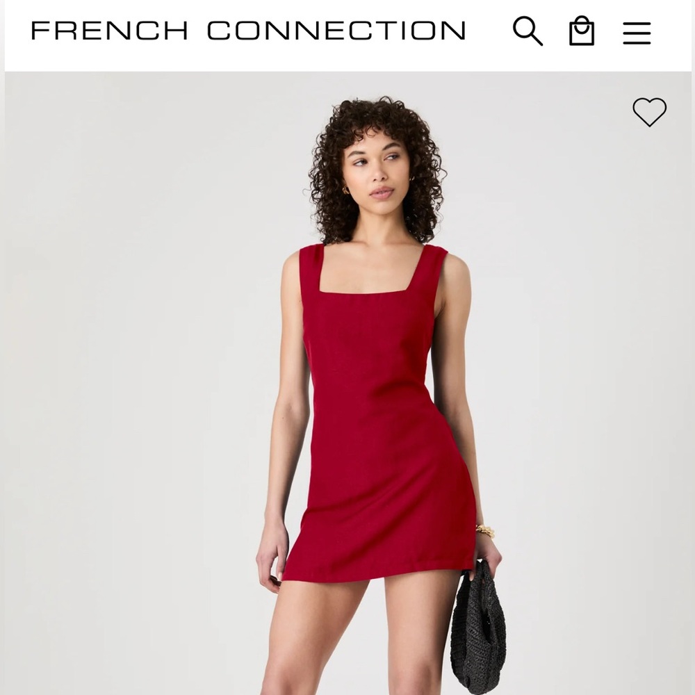 Birdie Linen Square Neck Mini Dress
